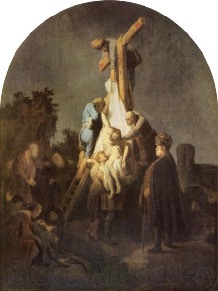 Rembrandt van rijn The Deposition. Spain oil painting art